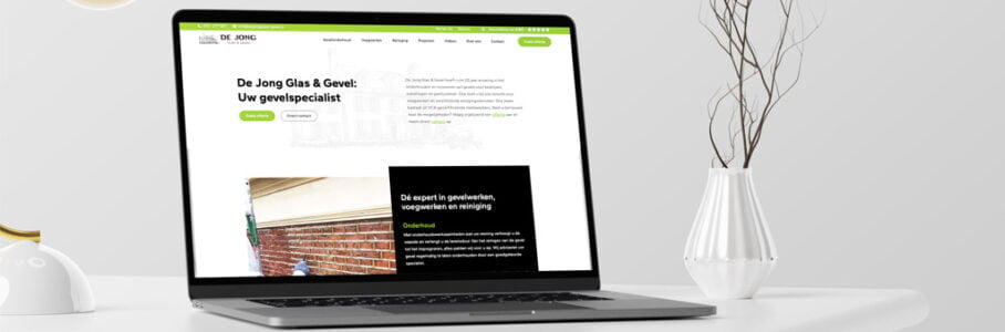 Banner De Jong Glas en Gevel